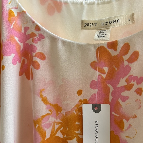 Anthropologie Paper Crown Magnolia Floral Print Midi Dress, Size Large, NWT - Picture 3 of 6